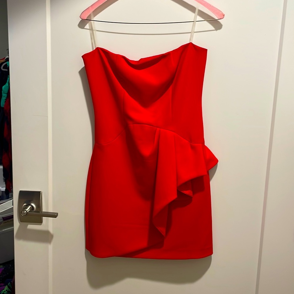 Red cocktail dress